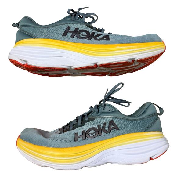 Hoka One One Bondi 8 Goblin Blue Mountain Spring Running Sneaker Men's Size 15D - Picture 5 of 11
